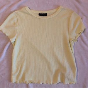 Yellow crop top from top shop size us 4